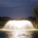 Аэратор фонтан плавающий на 70м3 с белой подсветкой