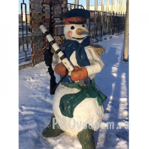 Фигура декоративная Снеговик с ведром
